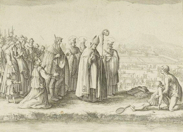Le Miracle de Saint Mansuy, by Jacques Callot