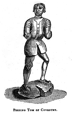 Peeping Tom of Coventry - drawing by W. Reader - Gentleman's Magazine, July 1826