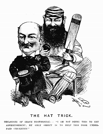 the-hat-trick-organiser-of-grace-testimonial-i-am-not-doing-this-to-get-advertisement-my-only-object-is-to-help-this-poor-underpaid-cricketer-caricature-from-the-entr