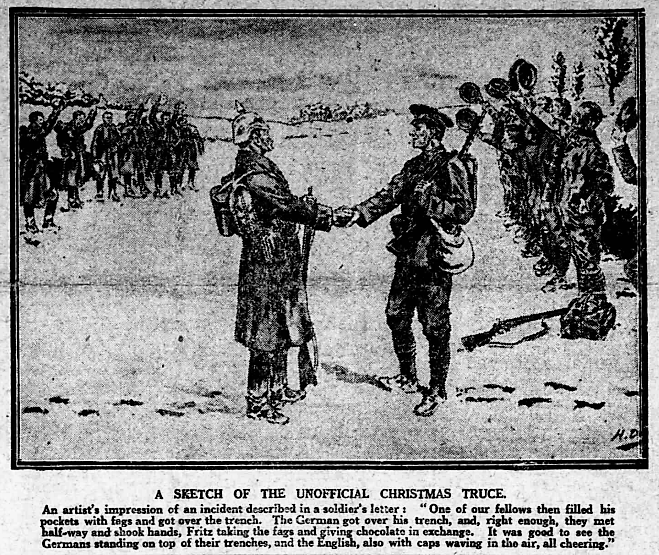 a-sketch-of-the-unofficial-christmas-truce-nottingham-evening-post-2-january-1915