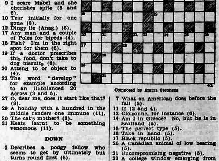crossword-in-the-yorkshire-post-and-leeds-mercury-23-january-1950