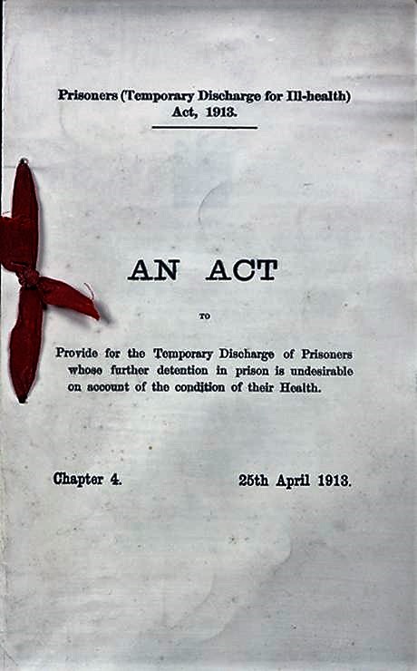 prisoners-temporary-discharge-for-ill-health-act-1913