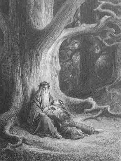 lastucieuse-viviane-etait-etendue-aux-pieds-de-merlin-gustave-dore-from-les-idylles-du-roi-paris-1868