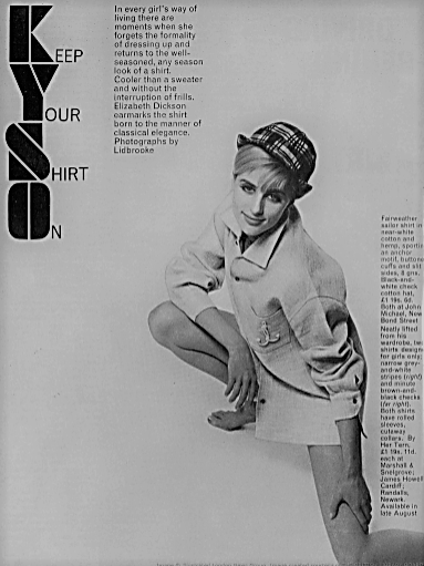 Elizabeth Dickson - keep your shirt on - Tatler - 26 June 1963