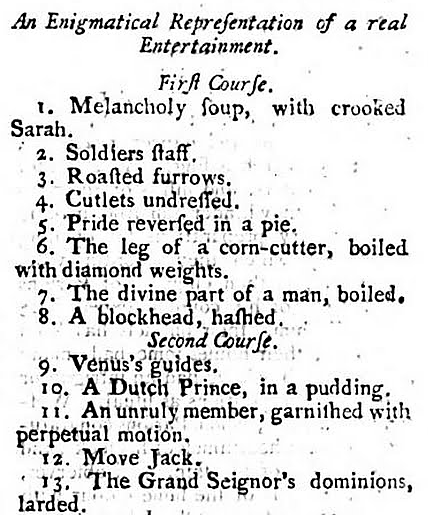 humble pie - Hibernian Magazine - October 1774