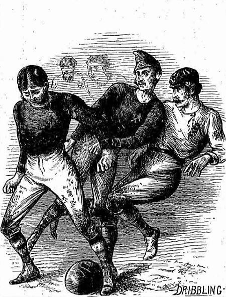 Sketches at the international football match, Glasgow - The Graphic - 14 December 1872