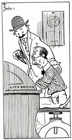 deadline - illustration for Publicity, How to Get It - The Rotarian - June 1913