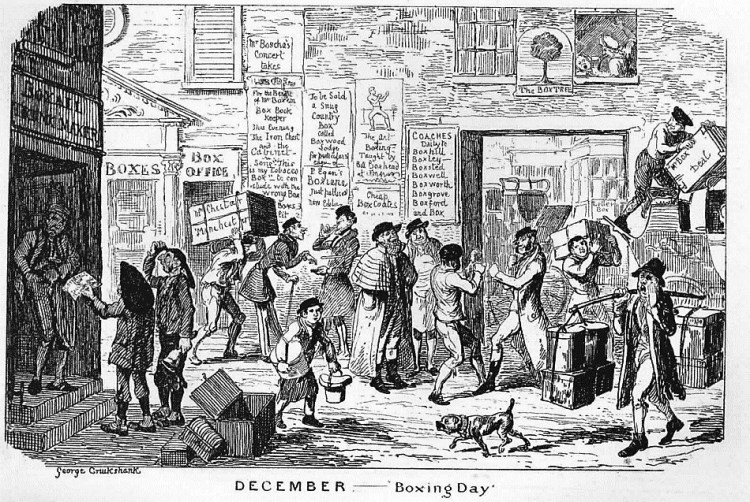 Boxing Day, by George Cruikshank - The Comic Almanack, for 1836