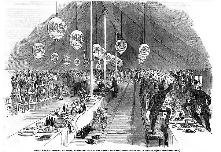 Grand Masonic Banquet - Illustrated London News - 26 July 1851