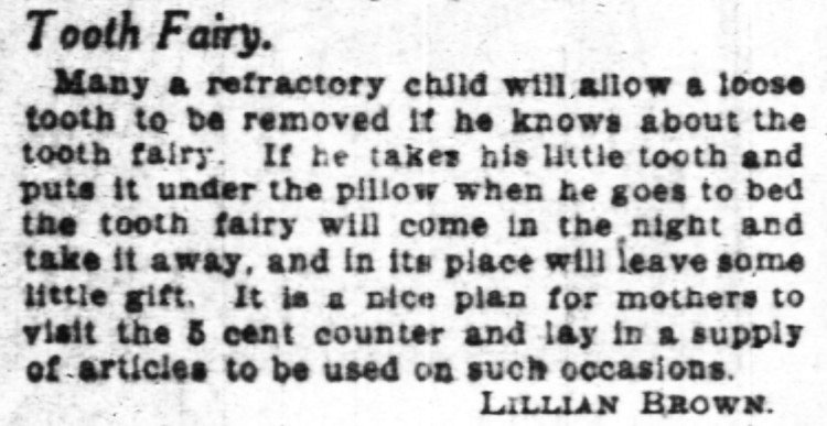 tooth fairy - Chicago Sunday Tribune - 27 September 1908