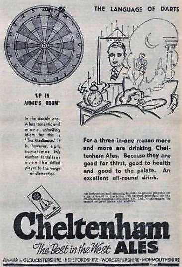 advertisement for Cheltenham Ales - Gloucestershire Echo - 1 April 1937