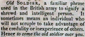 old soldier - A new and enlarged military dictionary (1810)