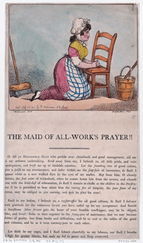 The maid of all-work_s prayer!! – Woodward & Rowlandson – London, 25 July 1801