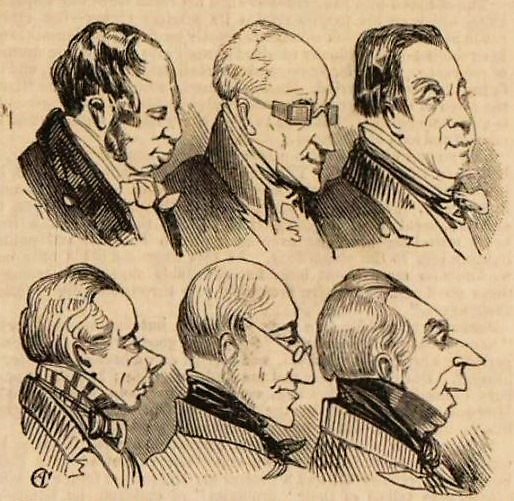 Heads from an Omnibus - The Illustrated London News – 12 August 1843