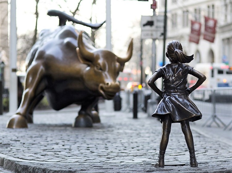The Charging Bull and Fearless Girl - New York City
