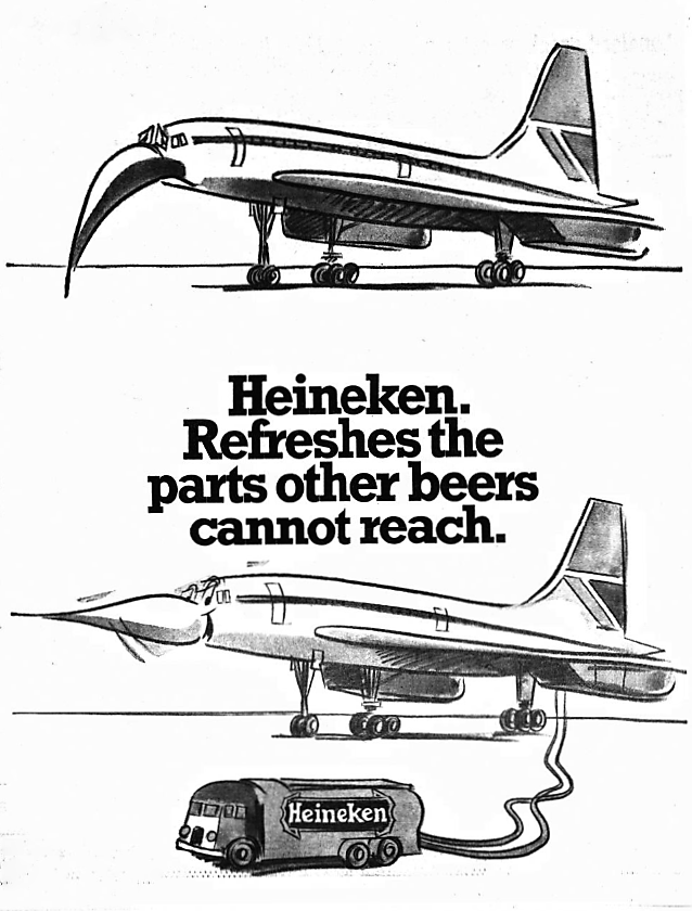 'Heineken. Refreshes the parts other beers cannot reach' - Daily Mirror (London) - 25 May 1976