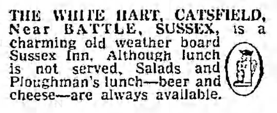'ploughman's lunch' - The Guardian (Manchester, Lancashire) - 4 June 1962