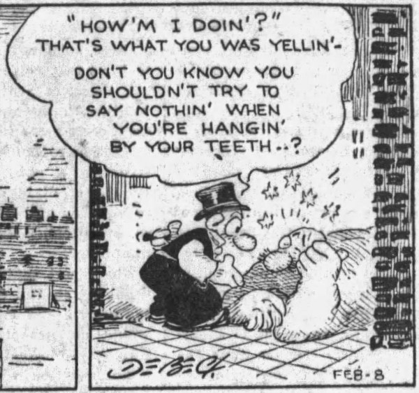 'glass jaw' Barney Google 3 - San Francisco Examiner (San Francisco, California) - 8 February 1933