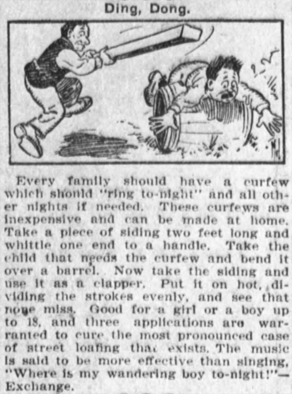 'over a barrel' - Marion Daily Mirror - 5 February 1909