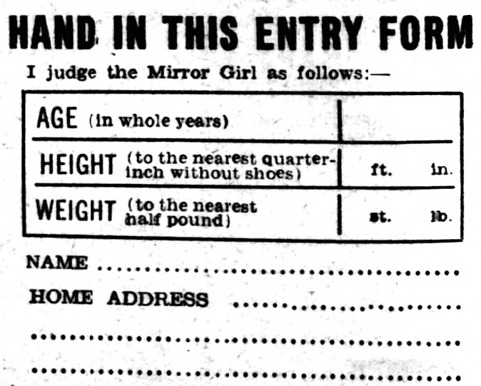 'Mirror Girl' competition - Daily Mirror (London, England) - 23 July 1973
