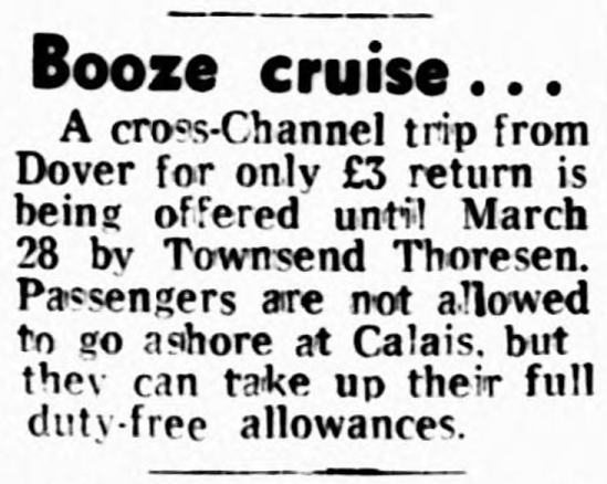 'booze cruise' - Liverpool Echo (Liverpool, Merseyside, England) - 12 February 1980
