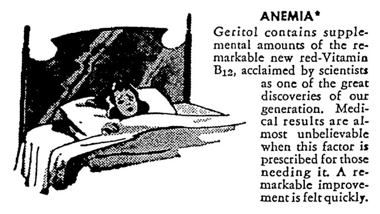 advertisement for Geritol 2 - Chicago Daily Sun-Times (Chicago, Illinois) - 27 August 1950