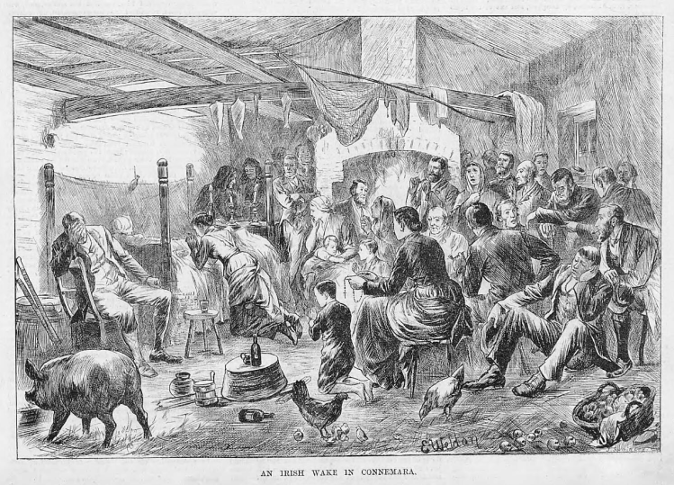 An Irish wake in Connemara - The Illustrated Sporting and Dramatic News (London, England) - 5 May 1883
