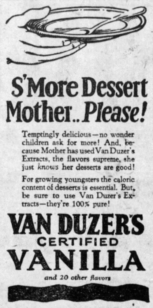 advertisement for Van Duzer’s Extracts - The Minneapolis Morning Tribune (Minneapolis, Minnesota) - 28 May 1926