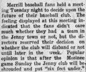 'six feet under' (figurative use) - Wisconsin Rapids Daily Tribune - 14 July 1927