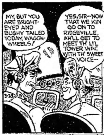 'bright-eyed and bushy-tailed' - Smiling Jack - Salt Lake Tribune (Utah) - 28 March 1944