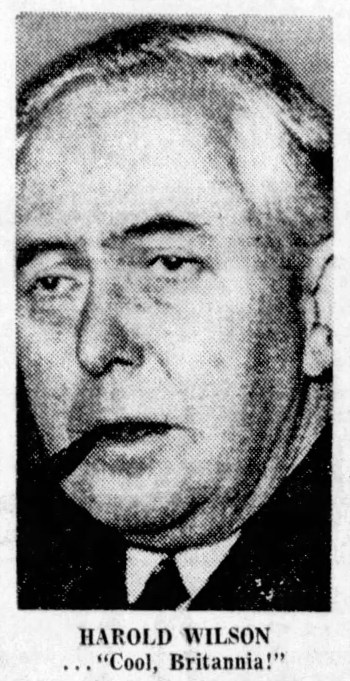 'Cool Britannia' - Harold Wilson - The Sun (Vancouver, British Columbia) - 26 August 1966