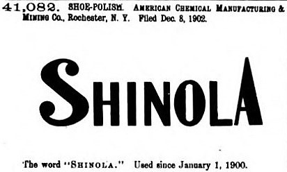 Shinola’ - trade-marks registered September 8, 1903 - Official Gazette of the United States Patent Office (1904)