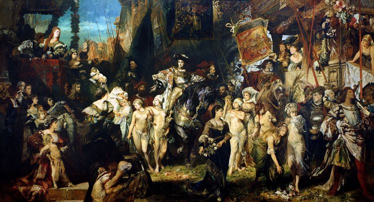 Der Einzug Karls V in Antwerpen (The Entrance of Emperor Charles V into Antwerp – 1878) - Hans Makart