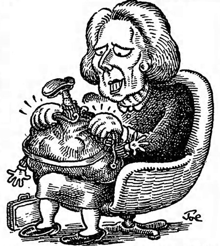 handbag (Thatcher) - The Observer (London) - 12 November 1989