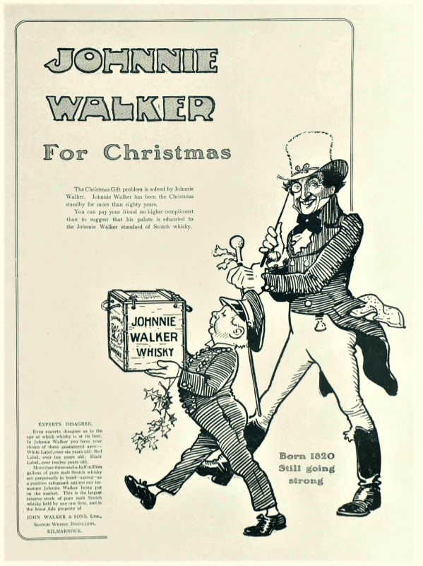 advertisement for Johnnie Walker - The Tatler (London, England) - 2 December 1908