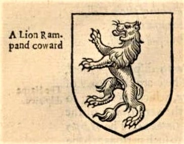 A Lion Rampand coward - from A Display of Heraldrie (1611), by John Guillim