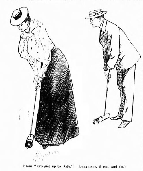 illustration from Arthur Lillie’s Croquet up to Date - reprinted in The Queen (London, England) - 21 July 1900