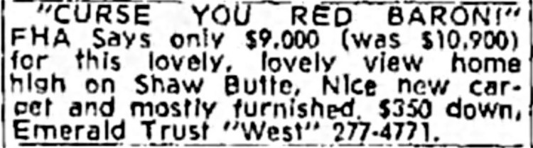 'curse you, Red Baron' - The Arizona Republic (Phoenix, Arizona) - 18 April 1967