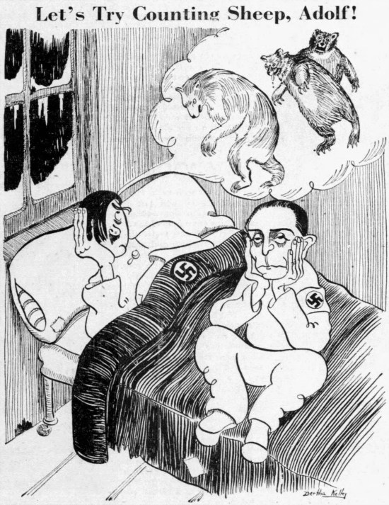 'Let's Try Counting Sheep, Adolf!' - The Evening Sun (Baltimore, Maryland) - 26 January 1942