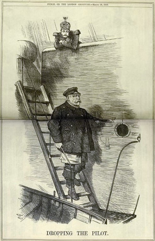 'to drop the pilot' - Punch, or the London Charivari - 29 March 1890