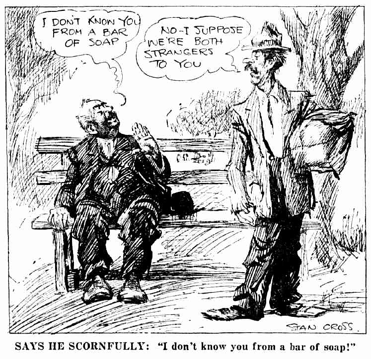 'not to know from a bar of soap' - Smith's Weekly (Sydney, New South Wales) - 26 November 1938