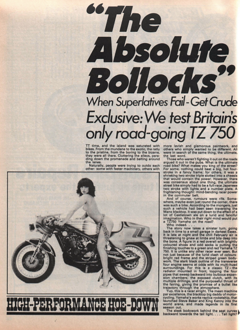 'The Absolute Bollocks' - Yamaha TZ750 - Super Bike - September 1981