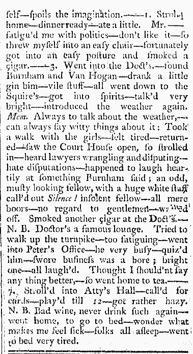 cocktail’ 2 - The Farmers’ Cabinet (Amherst, New Hampshire, USA) - 28 April 1803