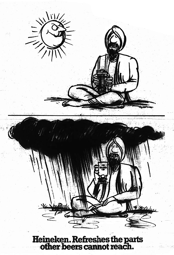 'Heineken. Refreshes the parts other beers cannot reach' - Daily Mirror (London) - 2 September 1976