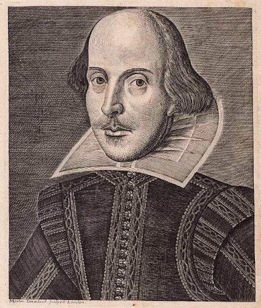 Shakespeare (First Folio, 1623), by Martin Droeshout