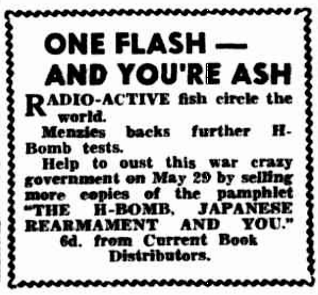 'one flash and you're ash' - Tribune (Sydney, New South Wales) - 5 May 1954