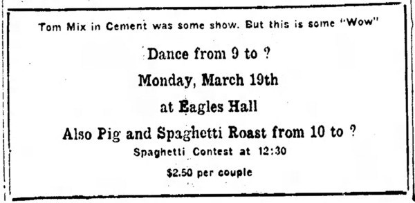 'Tom Mix in Cement' - Simpson's Daily Leader-Times (Kittanning, Pennsylvania) - 19 March 1928