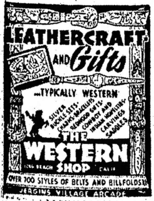 advertisement for The Western Shop - Long Beach Independent (Long Beach, California) - 6 January 1946