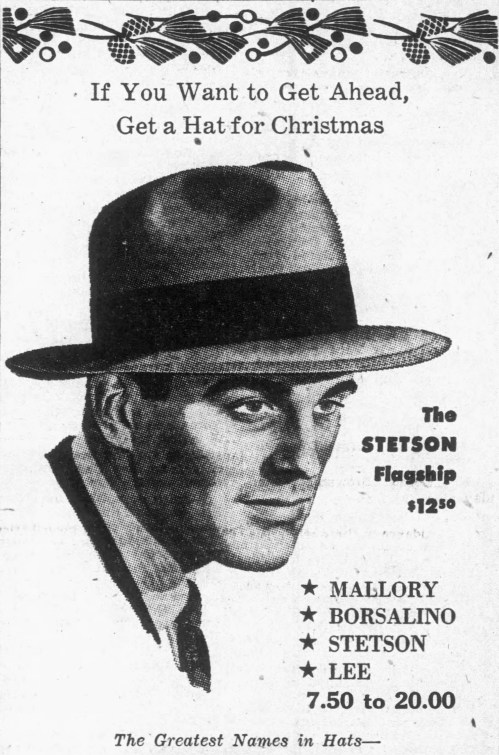 'If You Want to Get Ahead, Get a Hat for Christmas' - Chattanooga Daily Times (Chattanooga, Tennessee) - 14 December 1950