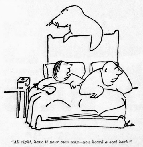 Thurber, The Seal in the Bedroom - Minneapolis Morning Tribune (Minneapolis, Minnesota) - 10 October 1948